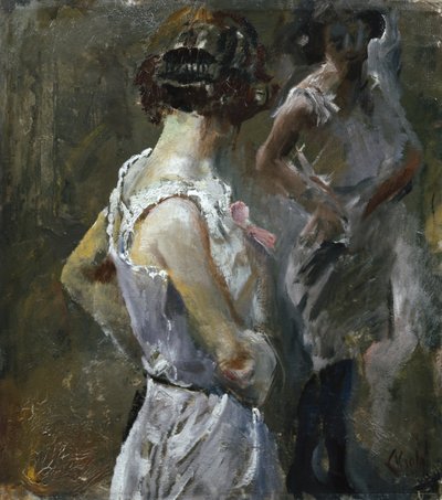 Toaleta (olej na płótnie) autorstwa Christian Krohg