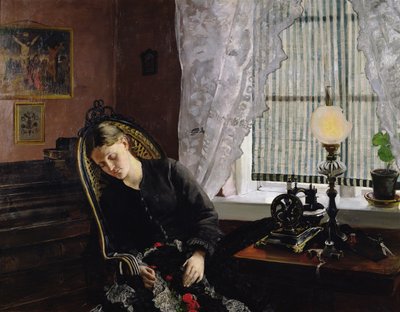 Krawcowa autorstwa Christian Krohg
