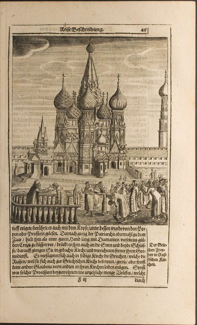 Moskiewska ilustracja z podróży do wielkiego księcia moskiewskiego i króla perskiego autorstwa Adama Olea autorstwa Christian Lorenzen Rothgiesser