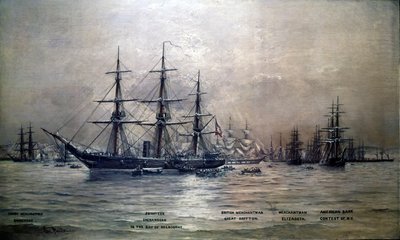 Krążownik Konfederatów Shenandoah w porcie w Melbourne, Australia, 1865, c.1865 autorstwa Christian Poulsen