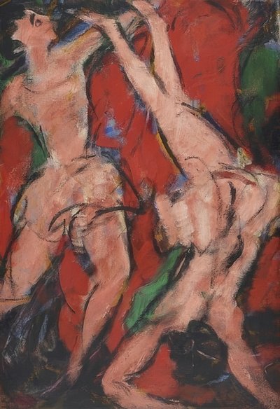 Akrobaci. 1916 autorstwa Christian Rohlfs