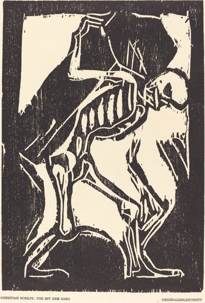 Śmierć z trumną, ok. godz. 1917. autorstwa Christian Rohlfs