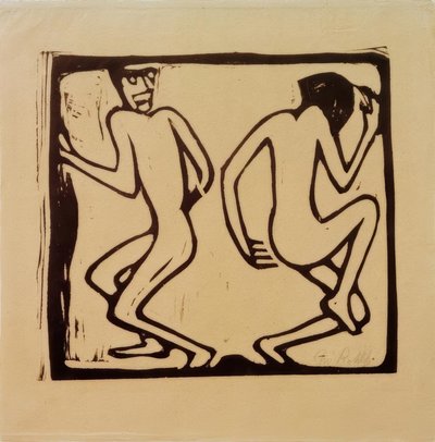 Dwóch tancerzy autorstwa Christian Rohlfs