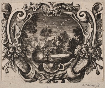 Emblemat z mężczyzną toczącym piłkę w nocy autorstwa Christian Rothgiesser