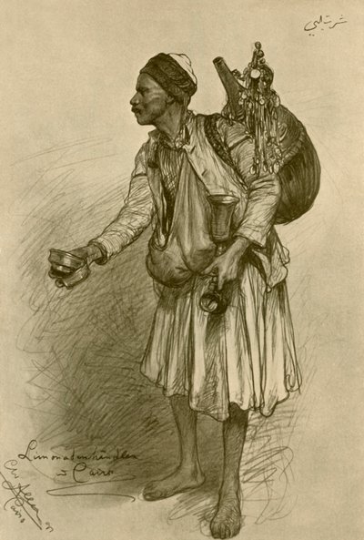Sprzedawca lemoniady, Kair, Egipt, 1898. autorstwa Christian Wilhelm Allers