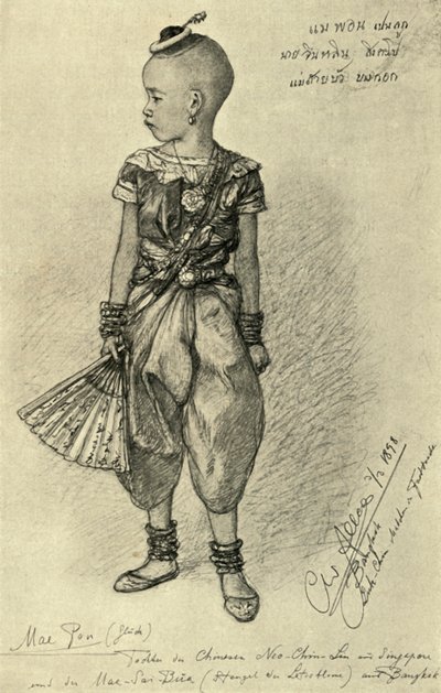 Mae Pon - Chinka, Bangkok, 1898. autorstwa Christian Wilhelm Allers