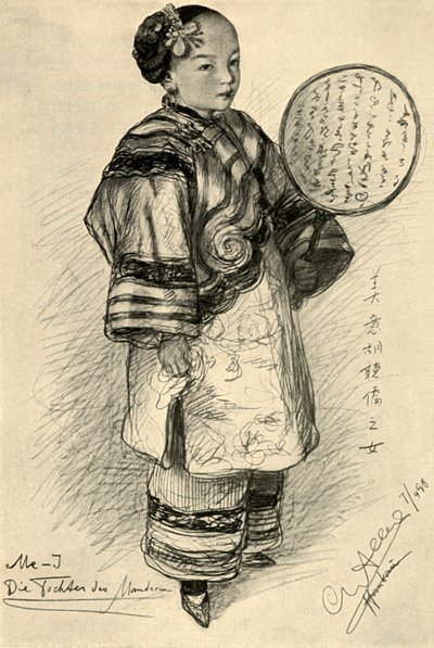 Me-J - córka mandarynki, Hankow, Chiny, 1898. autorstwa Christian Wilhelm Allers