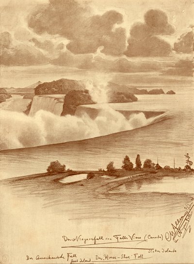 Wodospad Niagara z Falls View, Kanada, 1898 r. autorstwa Christian Wilhelm Allers