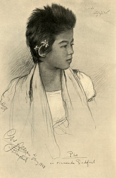 Päo - nastolatka, Bangkok, 1898. autorstwa Christian Wilhelm Allers