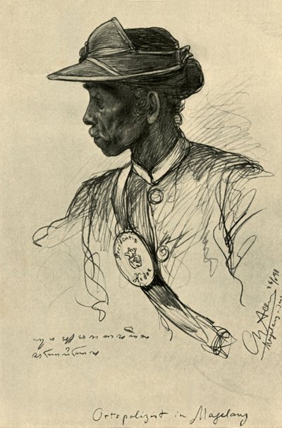 Policjant, Magalang, Jawa, 1898. autorstwa Christian Wilhelm Allers