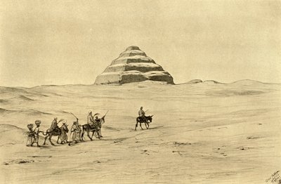 Piramida Dżesera w Sakkarze, niedaleko Kairu, Egipt, 1898. autorstwa Christian Wilhelm Allers