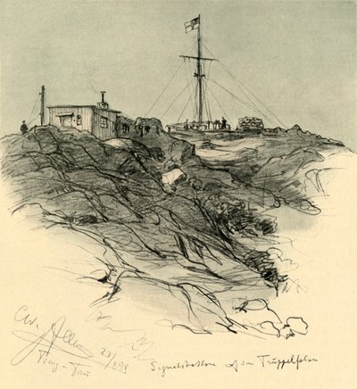 Sygnalizacja, Tsingtao, Chiny, 1898. autorstwa Christian Wilhelm Allers