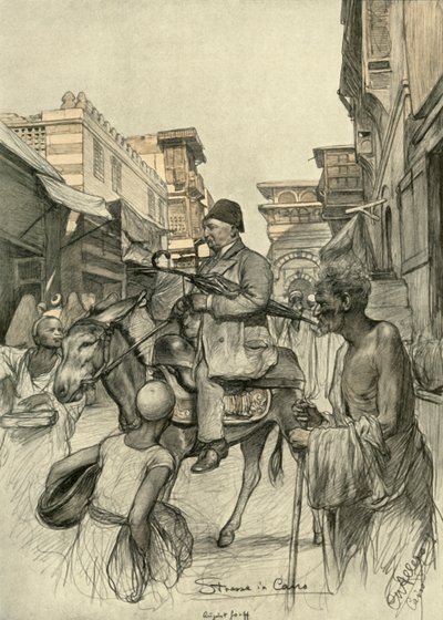 Ulica w Kairze, 1898. autorstwa Christian Wilhelm Allers
