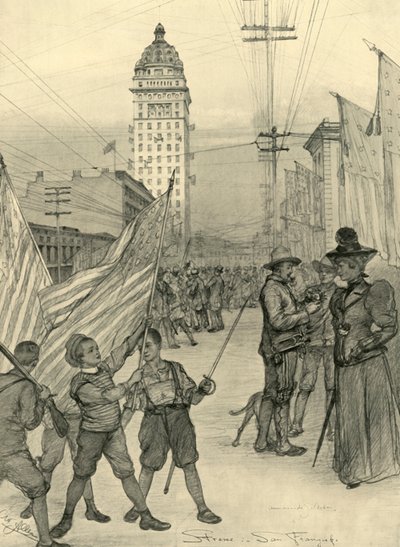 Scena uliczna w San Francisco, USA, 1898. autorstwa Christian Wilhelm Allers