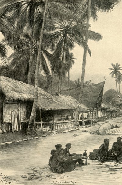 Scena uliczna w Tasikmalaya, Jawa, 1898. autorstwa Christian Wilhelm Allers