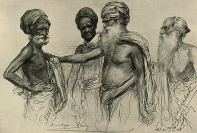 Studia uliczne, Kandy, Cejlon, 1898. autorstwa Christian Wilhelm Allers