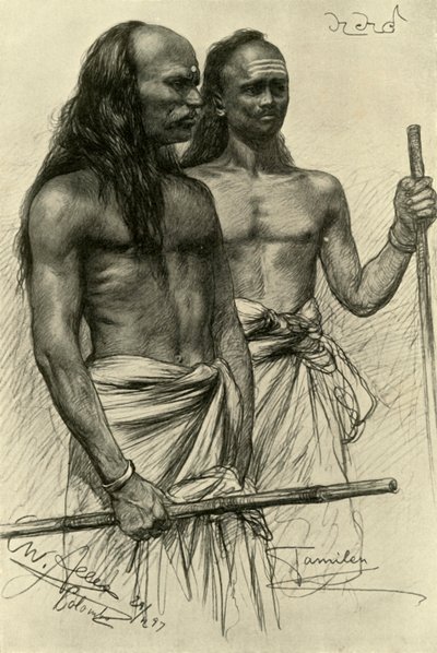 Tamilowie, Kolombo, Cejlon, 1898 r. autorstwa Christian Wilhelm Allers