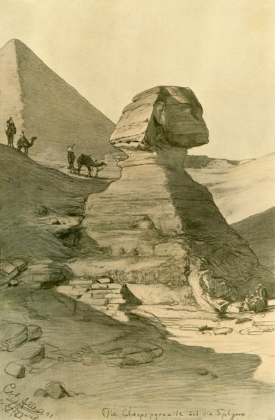 Piramida Chufu i Sfinks, 1898. autorstwa Christian Wilhelm Allers