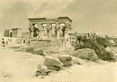 Świątynia Izydy i Kiosk Trajana na wyspie Philae, Egipt, 1898. autorstwa Christian Wilhelm Allers