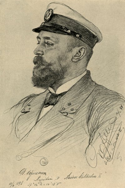Kapitan „Kaiser Wilhelm II”, 1898. autorstwa Christian Wilhelm Allers