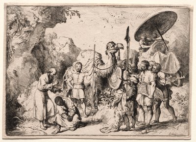 Diakon Filip chrzci eunucha autorstwa Christian Wilhelm Ernst Dietrich