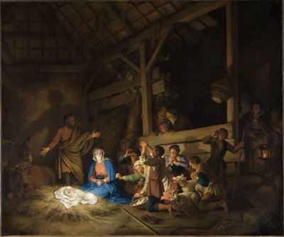 Pokłon pasterzy autorstwa Christian Wilhelm Ernst Dietrich