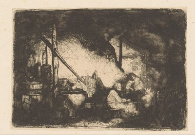 Trzy postacie przy stole autorstwa Christian Wilhelm Ernst Dietrich