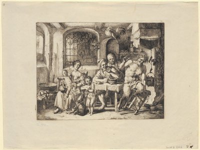 Satyr u chłopa autorstwa Christian Wilhelm Ernst Dietrich
