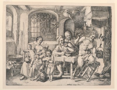 Satyr w Domu Chłopa autorstwa Christian Wilhelm Ernst Dietrich