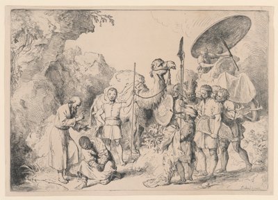 Św. Filip chrzczący Etiopczyka autorstwa Christian Wilhelm Ernst Dietrich