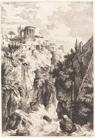 Świątynia Sybilli, Tivoli autorstwa Christian Wilhelm Ernst Dietrich