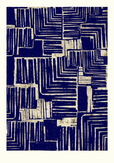 Poziomy, 2022 r. (monoprint) autorstwa Christina Fedyk