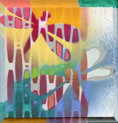 Ważki latem, 2008 (akryl na panelu) autorstwa Christina Saj