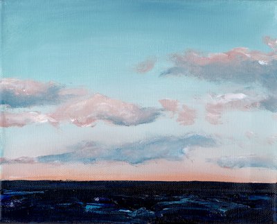 Pastelowy horyzont oceanu autorstwa Christine Lindstrom