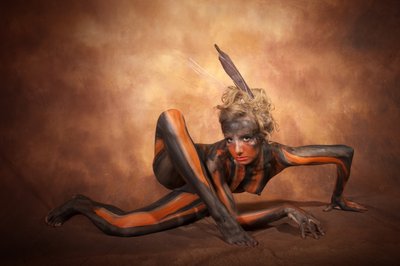 Fantazyjna pomalowana kobieta autorstwa Christine von Diepenbroek