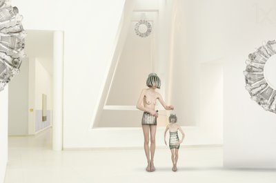 Futurystyczne, minimalistyczne postacie autorstwa Christine von Diepenbroek
