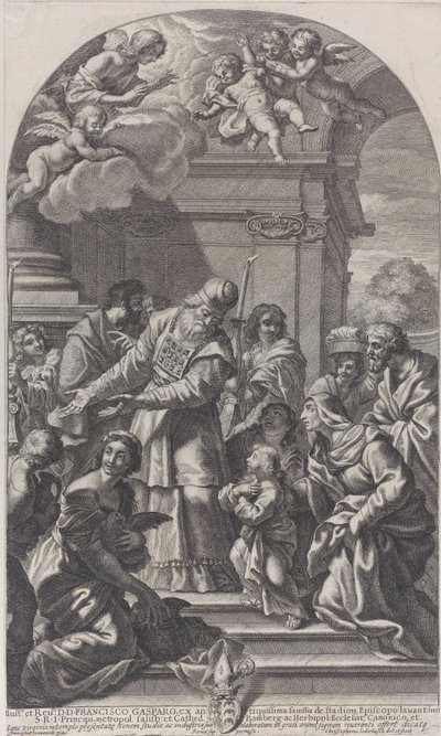 Prezentacja Matki Boskiej w Świątyni, 1670-80. autorstwa Christof Lederwasch