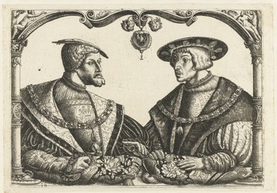 Karol V i Ferdynand I autorstwa Christoffel Bockstorffer