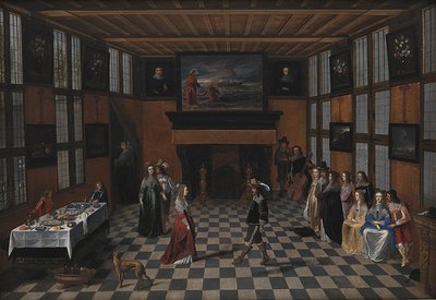 Potańcówka we wnętrzu autorstwa Christoffel Jacobsz. van der Laemen