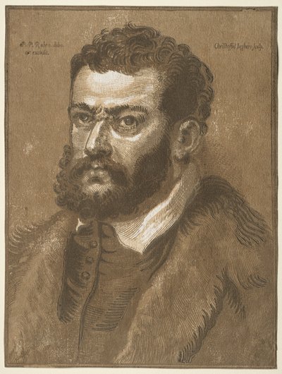 Popiersie brodatego mężczyzny doża Giovanni Cornaro, 1632-1636. autorstwa Christoffel Jegher