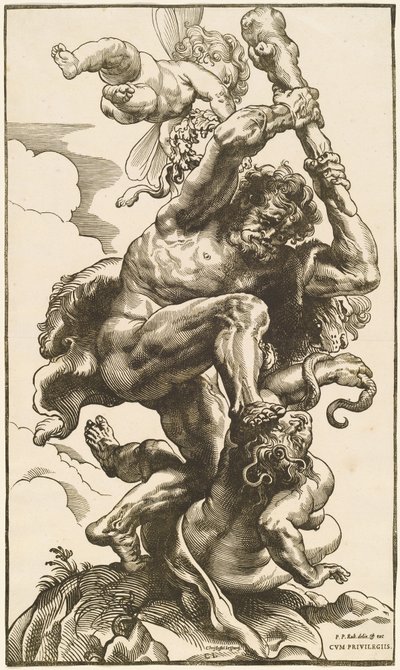 Herkules walczący z furią i niezgodą autorstwa Christoffel Jegher after Sir Peter Paul Rubens