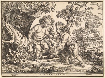 Dzieciątko Chrystus i św. Jan bawiący się z Barankiem autorstwa Christoffel Jegher after Sir Peter Paul Rubens