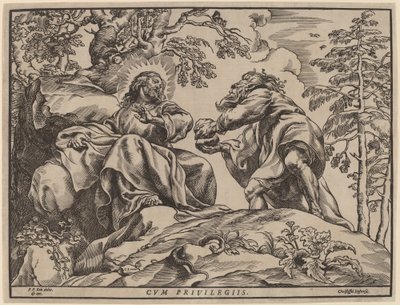 Kuszenie Chrystusa przez diabła autorstwa Christoffel Jegher after Sir Peter Paul Rubens
