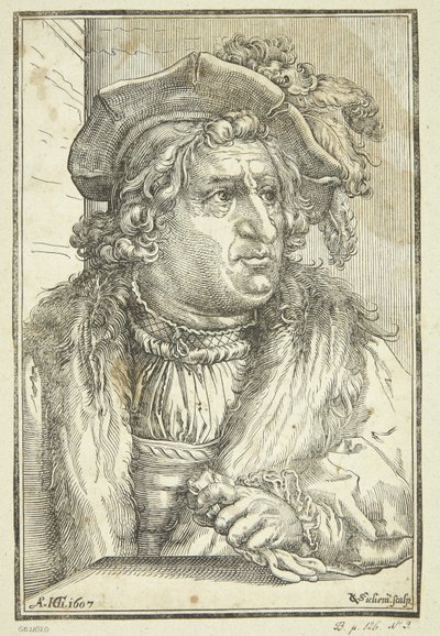 Fantazyjny portret starego mężczyzny w kapeluszu autorstwa Christoffel van