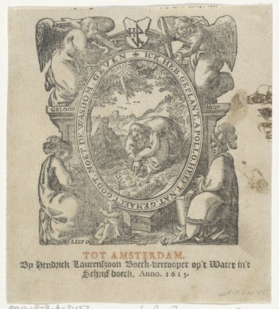 Winieta tytułowa z mężczyzną sadzącym plony autorstwa Christoffel van Sichem (II) (possibly)