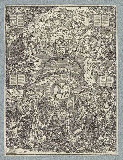 Adoracja Baranka Bożego autorstwa Christoffel van Sichem (II)