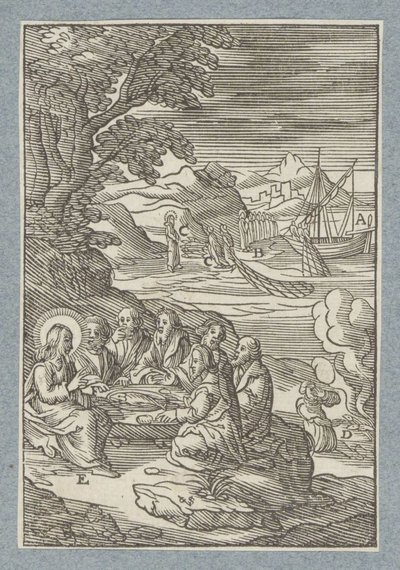 Chrystus daje Piotrowi klucze do nieba autorstwa Christoffel van Sichem (II)
