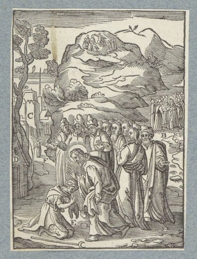 Chrystus uzdrawia trędowatego autorstwa Christoffel van Sichem (II)