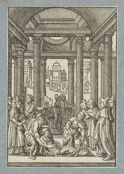 Złożenie do grobu Szczepana autorstwa Christoffel van Sichem (II)