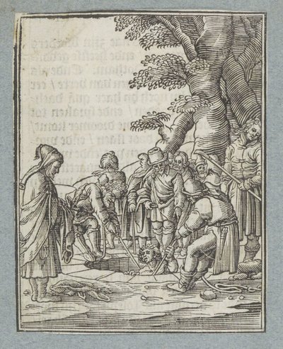 Józef zostaje wyciągnięty ze studni przez swoich braci autorstwa Christoffel van Sichem (II)